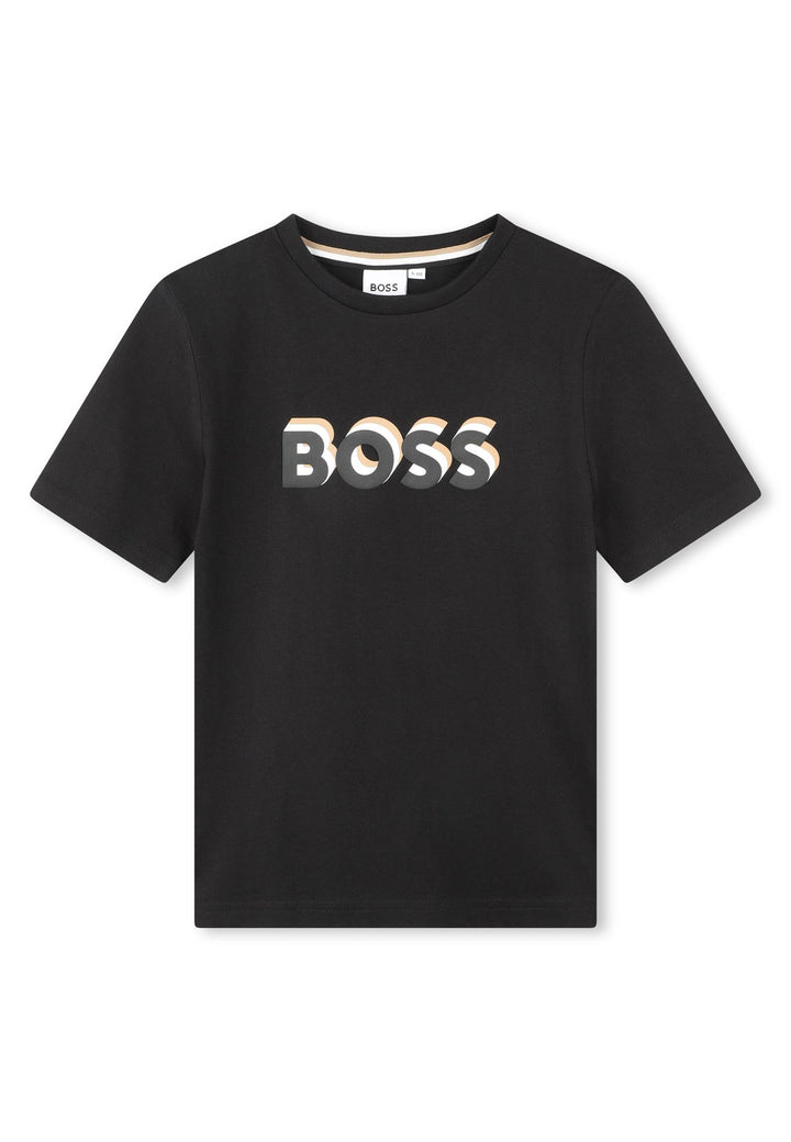 T-shirt BOSS da BAMBINO - Nero