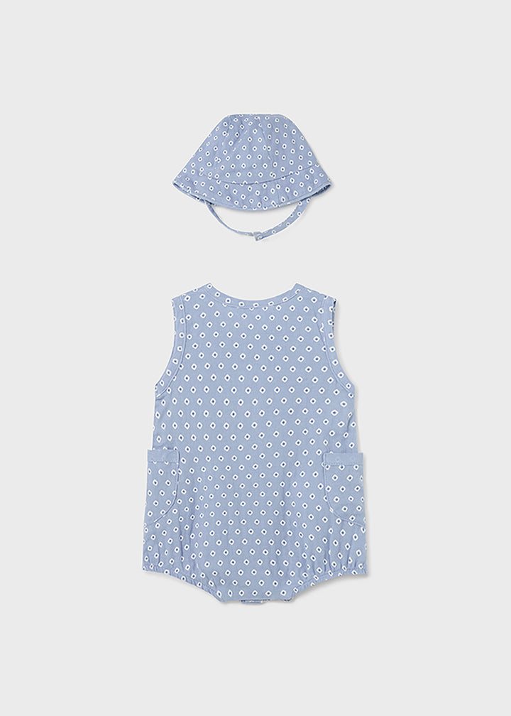 MAYORAL NEWBORN Baby Romper - Light Blue