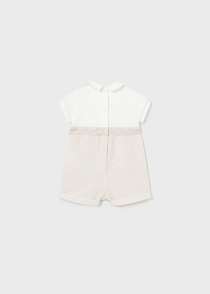 MAYORAL NEWBORN Baby Romper - LINEN