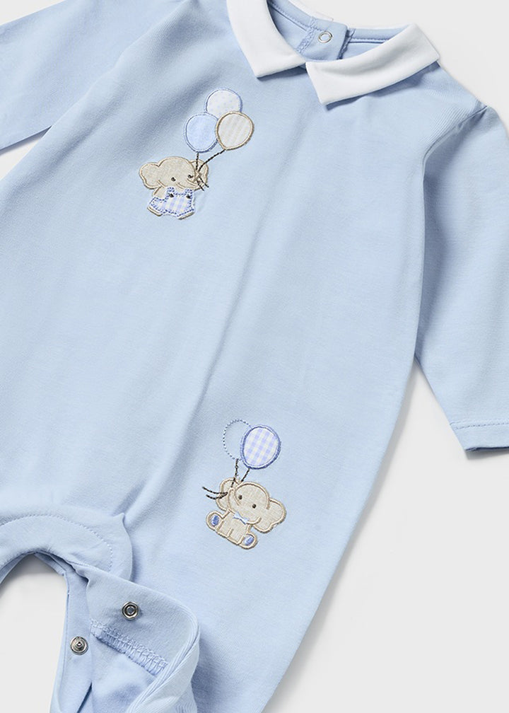 MAYORAL NEWBORN Baby Romper - Sky Blue