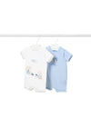 MAYORAL NEWBORN Baby Romper - Sky Blue