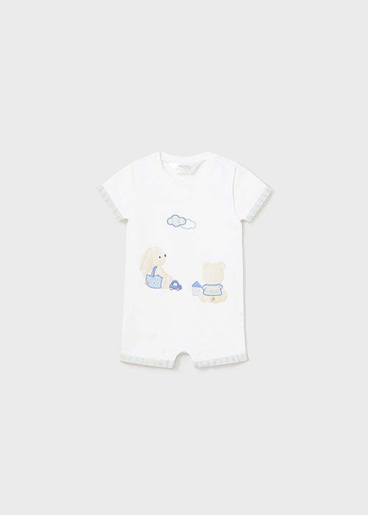 MAYORAL NEWBORN Baby Romper - Sky Blue