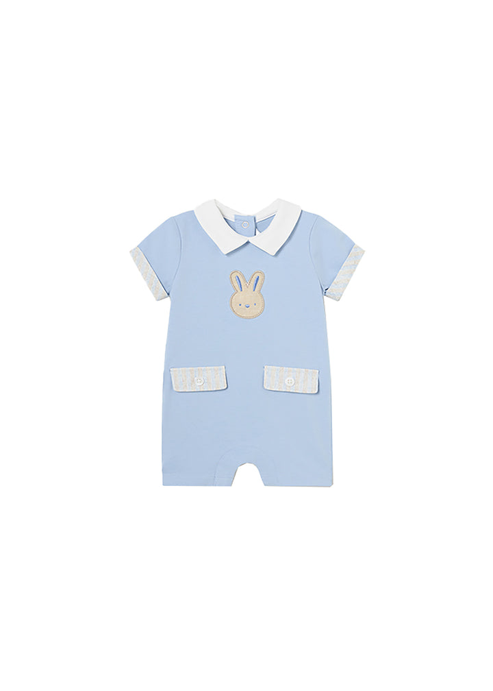 MAYORAL NEWBORN Baby Romper - Sky Blue