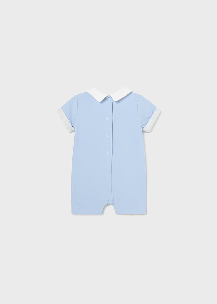 MAYORAL NEWBORN Baby Romper - Sky Blue