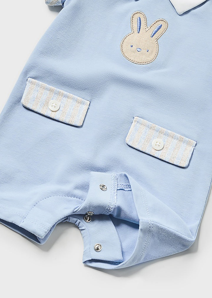 MAYORAL NEWBORN Baby Romper - Sky Blue