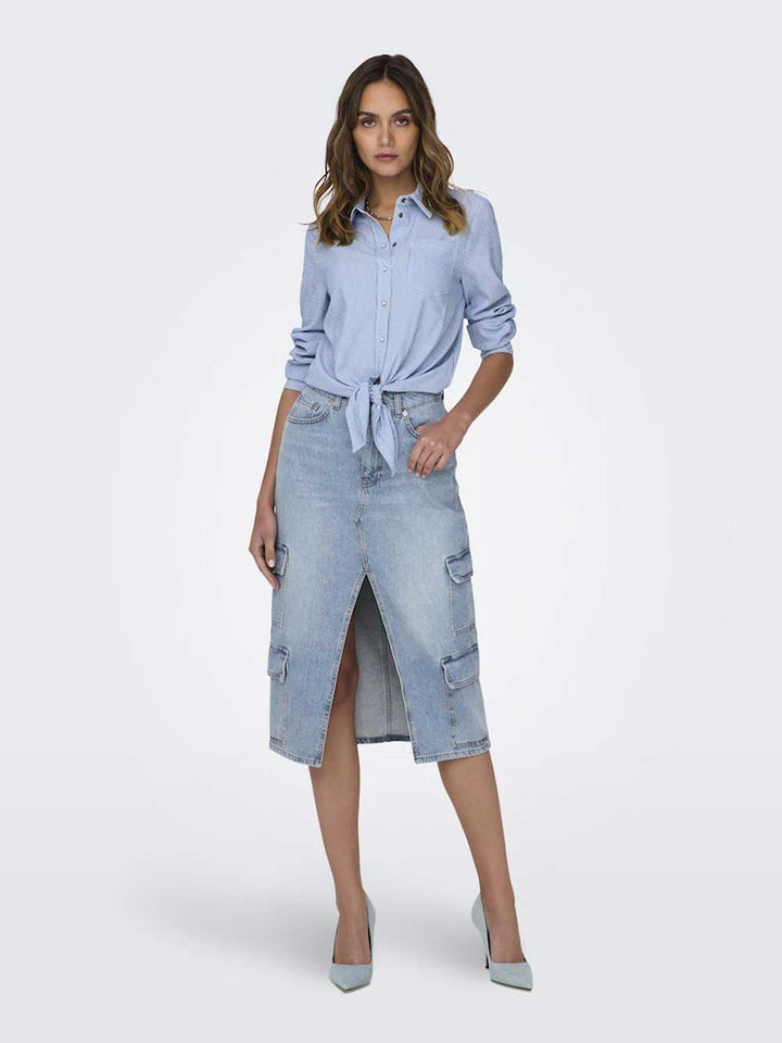 ONLY skirt for WOMEN - Light Blue Denim