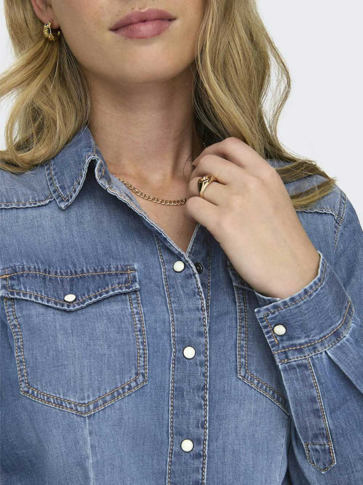 Camicia ONLY da DONNA - MEDIUM BLUE DENIM