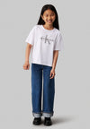 T-shirt CALVIN KLEIN JEANS da BAMBINA - Bright White