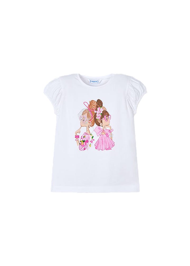 MAYORAL T-shirt MAYORAL da BAMBINA - Bco-orchid