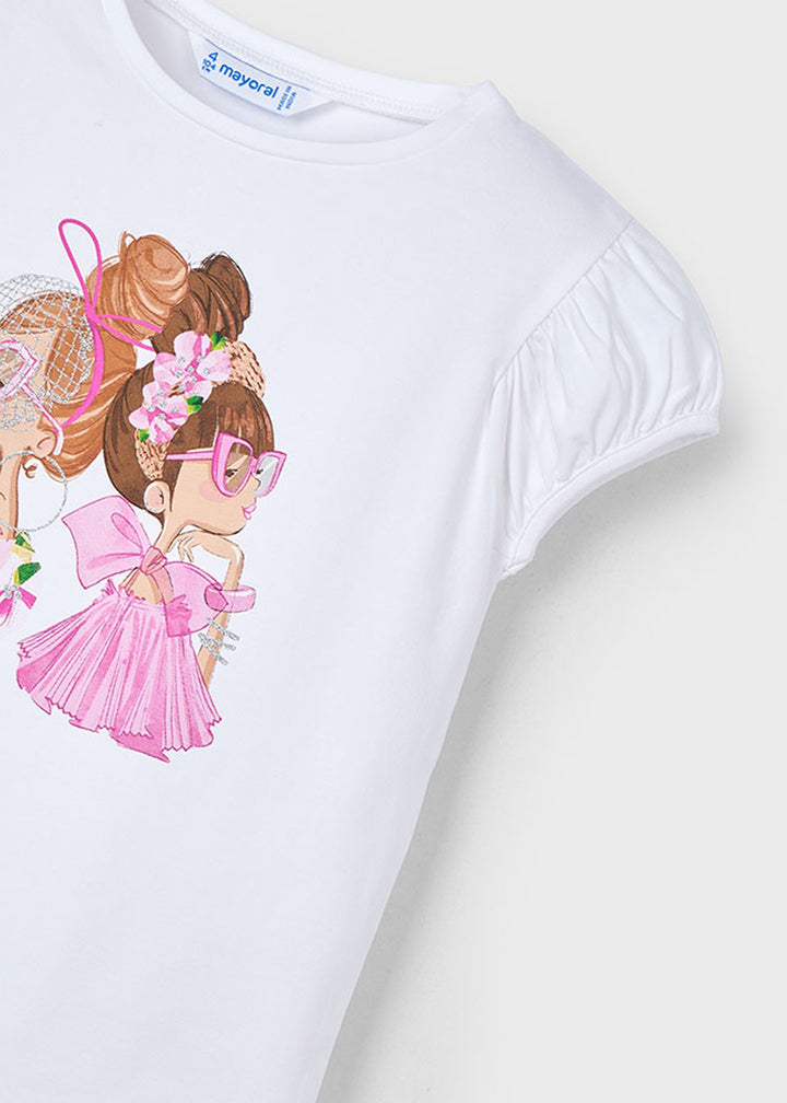 MAYORAL T-shirt MAYORAL da BAMBINA - Bco-orchid