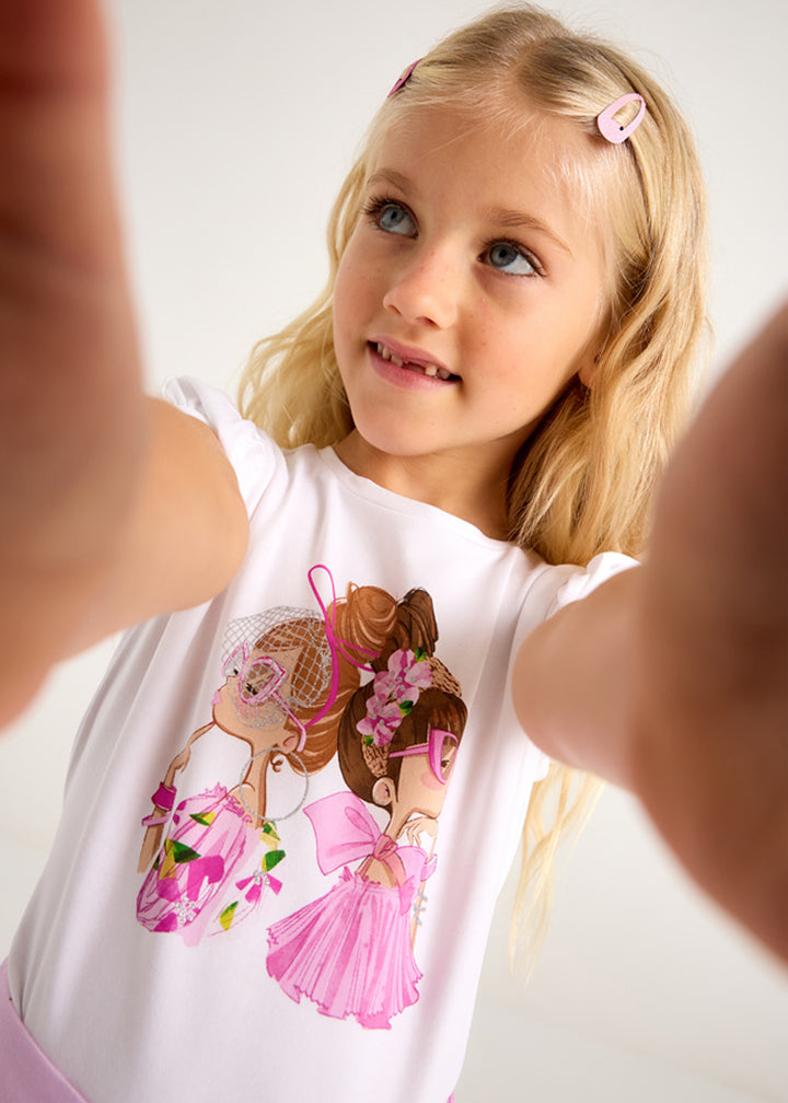 MAYORAL T-shirt MAYORAL da BAMBINA - Bco-orchid