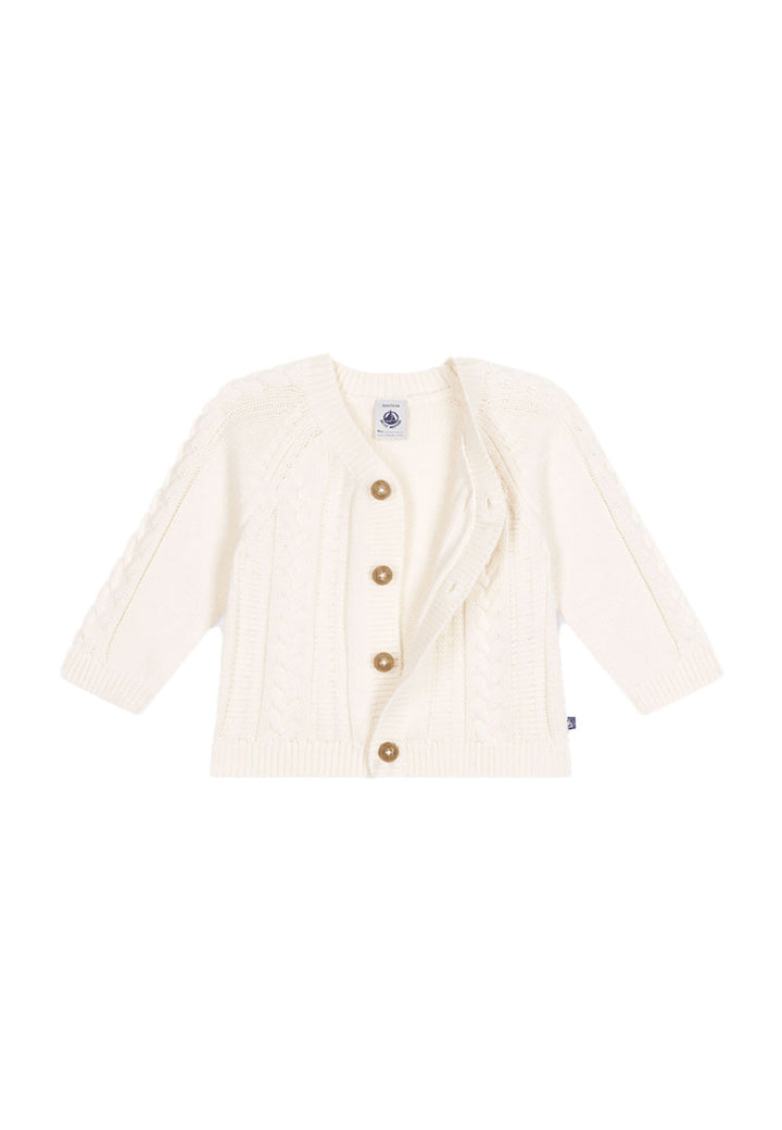 PETIT BATEAU Cardigan PETIT BATEAU da NEONATI - Marshmallow