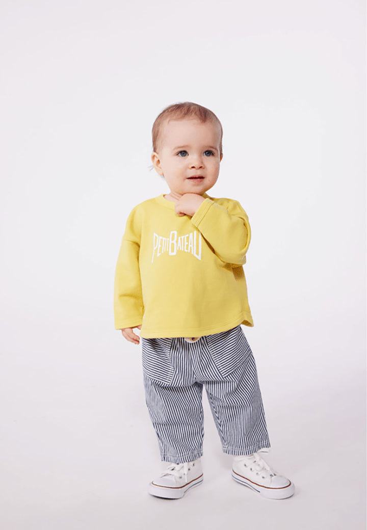 PETIT BATEAU Pantalone PETIT BATEAU da BAMBINO - MEDIEVAL/MARSHMALLOW