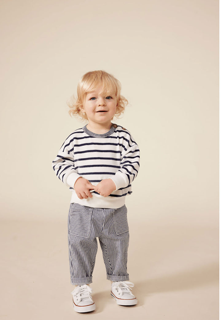 PETIT BATEAU Pantalone PETIT BATEAU da BAMBINO - MEDIEVAL/MARSHMALLOW