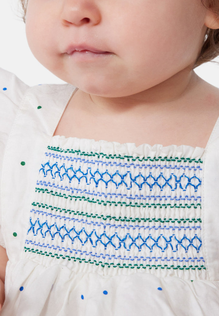 Abito PETIT BATEAU da BAMBINA - MARSHMALLOW/MULTICO