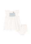 Abito PETIT BATEAU da BAMBINA - MARSHMALLOW/MULTICO