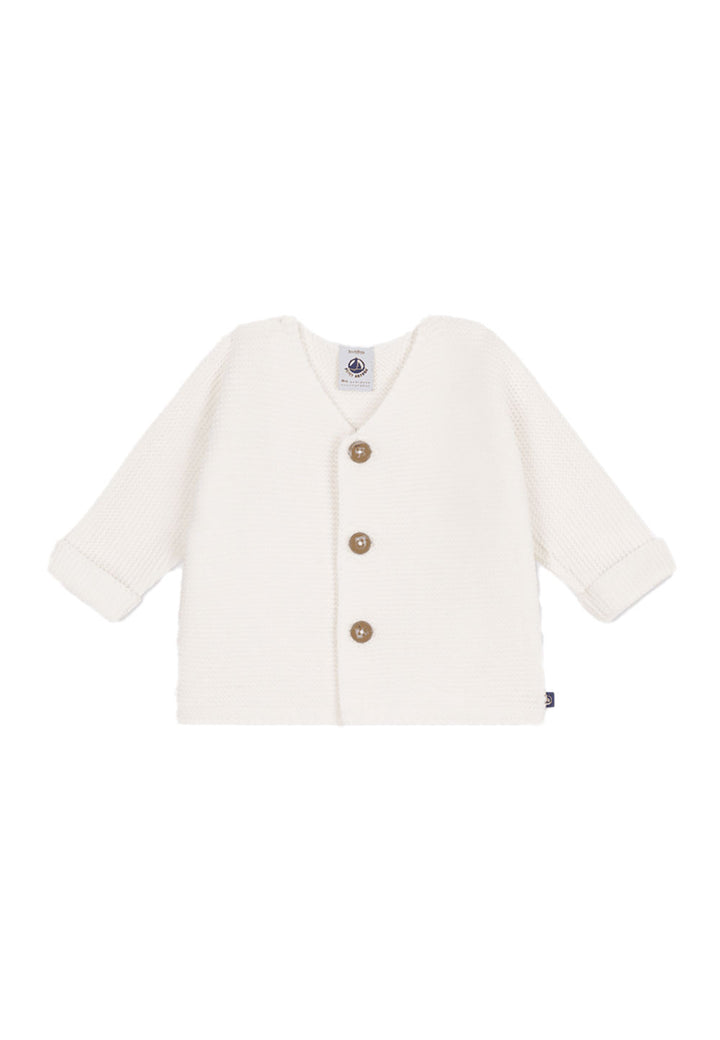 PETIT BATEAU Cardigan PETIT BATEAU da NEONATI - Marshmallow