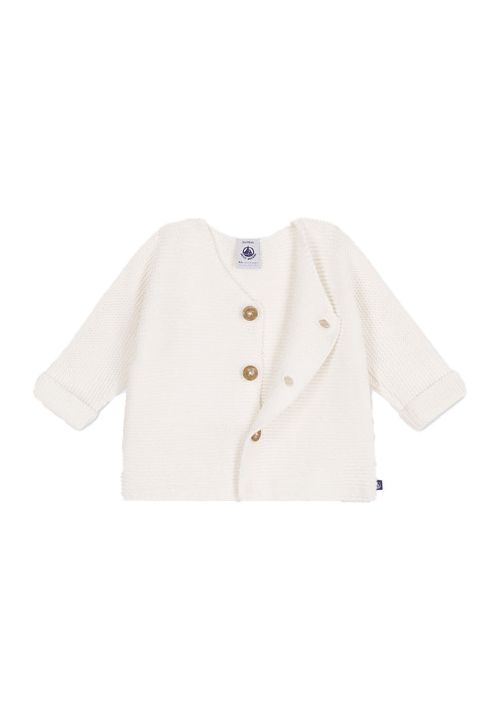 PETIT BATEAU Cardigan PETIT BATEAU da NEONATI - Marshmallow