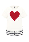 PETIT BATEAU Tutina PETIT BATEAU da BAMBINA - MARSHMALLOW/SMOKING