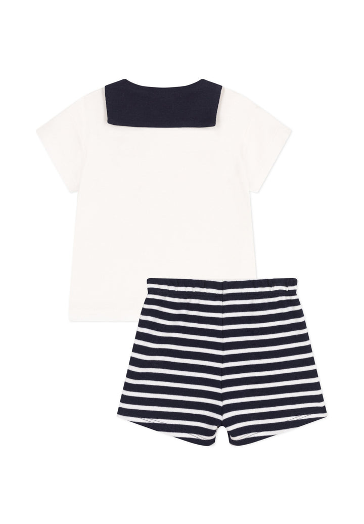 PETIT BATEAU Completo PETIT BATEAU da BAMBINO - SMOKING/MARSHMALLOW