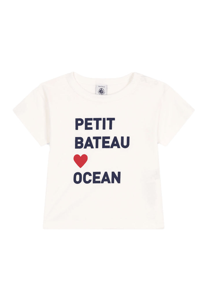 PETIT BATEAU T-shirt PETIT BATEAU da BAMBINO - Marshmallow