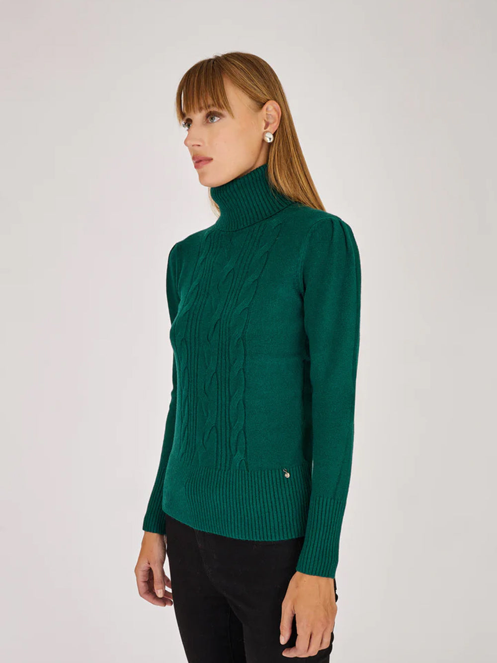 ARTIGLI Artigli pullover da donna collo alto verde