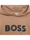 BOSS Boss felpa cappuccio bambino beige