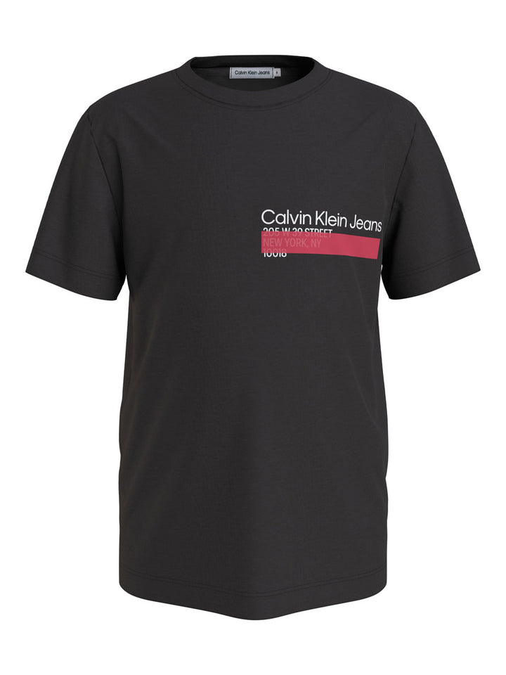 CALVIN KLEIN JEANS Hero mini logo t-shirt nera bambino