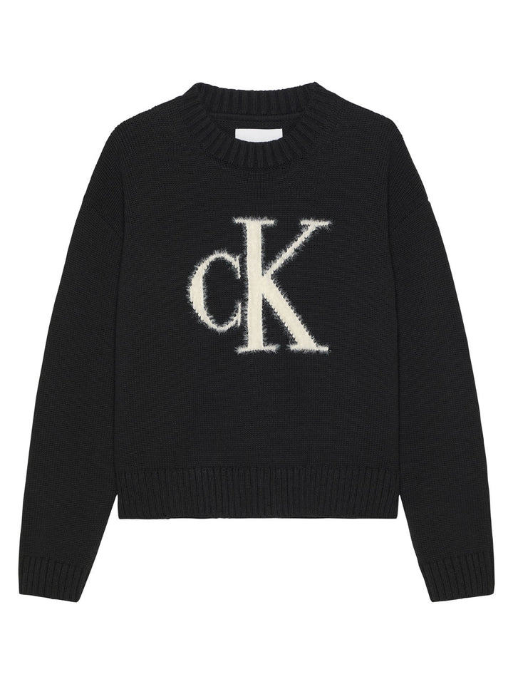 CALVIN KLEIN JEANS Calvin Klein pullover logo monogram nero