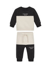 CALVIN KLEIN JEANS Tuta neonato color block white black