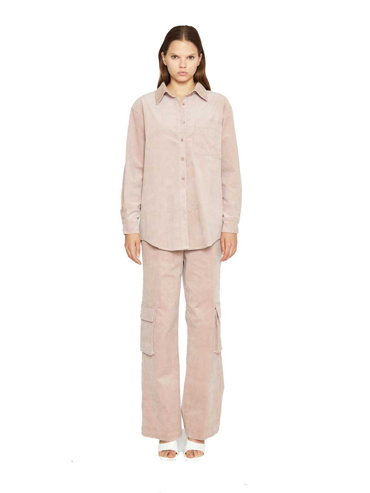 GLAMOROUS Glamorous camicia velluto donna blush cord