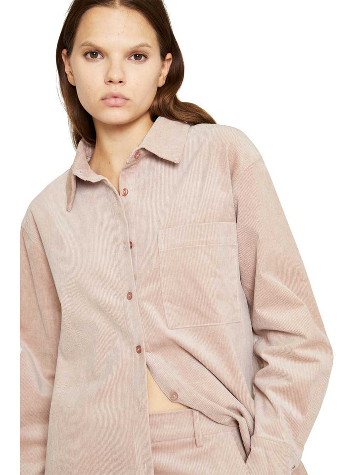 GLAMOROUS Glamorous camicia velluto donna blush cord