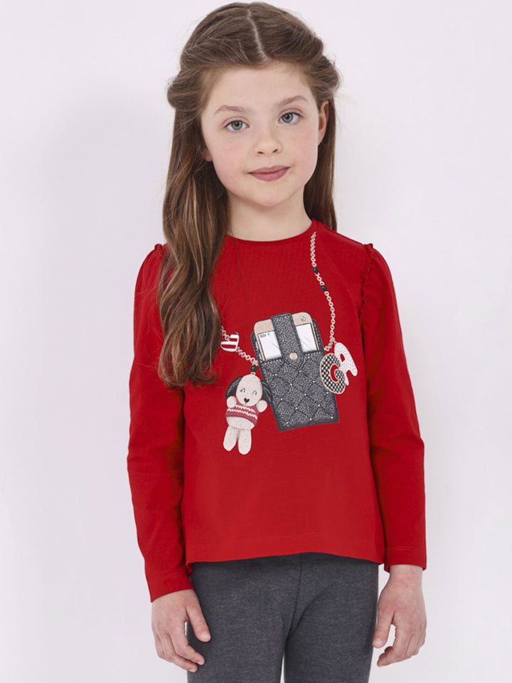 MAYORAL Mayoral t-shirt bambina stampata rosso