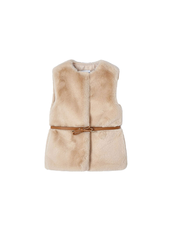 MAYORAL Mayoral gilet pelliccia bambina beige