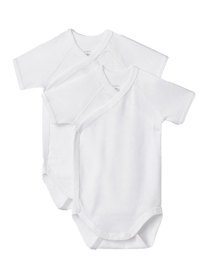 PETIT BATEAU Petit Bateau body incrociato bianco