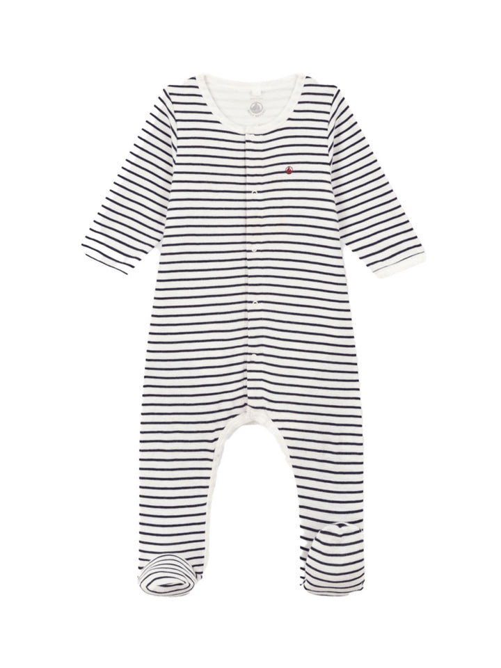 PETIT BATEAU Petit Bateau tutina con piedino a righe