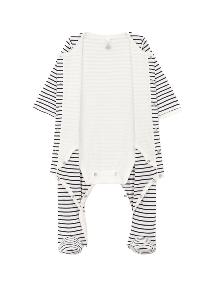 PETIT BATEAU Petit Bateau tutina con piedino a righe