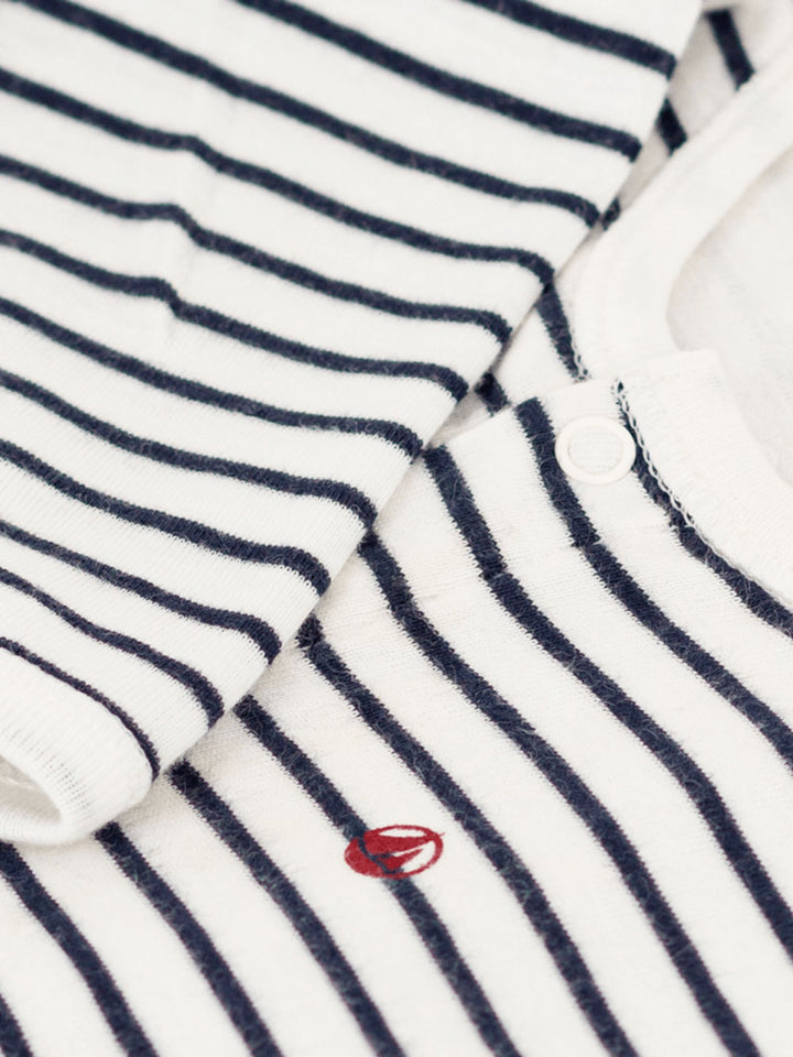 PETIT BATEAU Petit Bateau tutina con piedino a righe