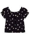 MAYORAL Blusa da bambina nera con ricami