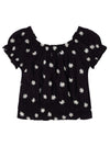 MAYORAL Blusa da bambina nera con ricami