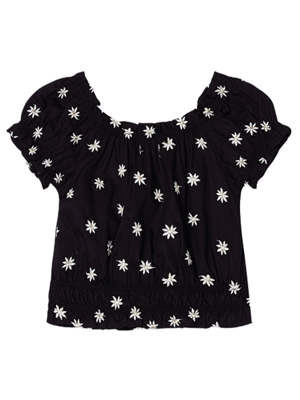 MAYORAL Blusa da bambina nera con ricami