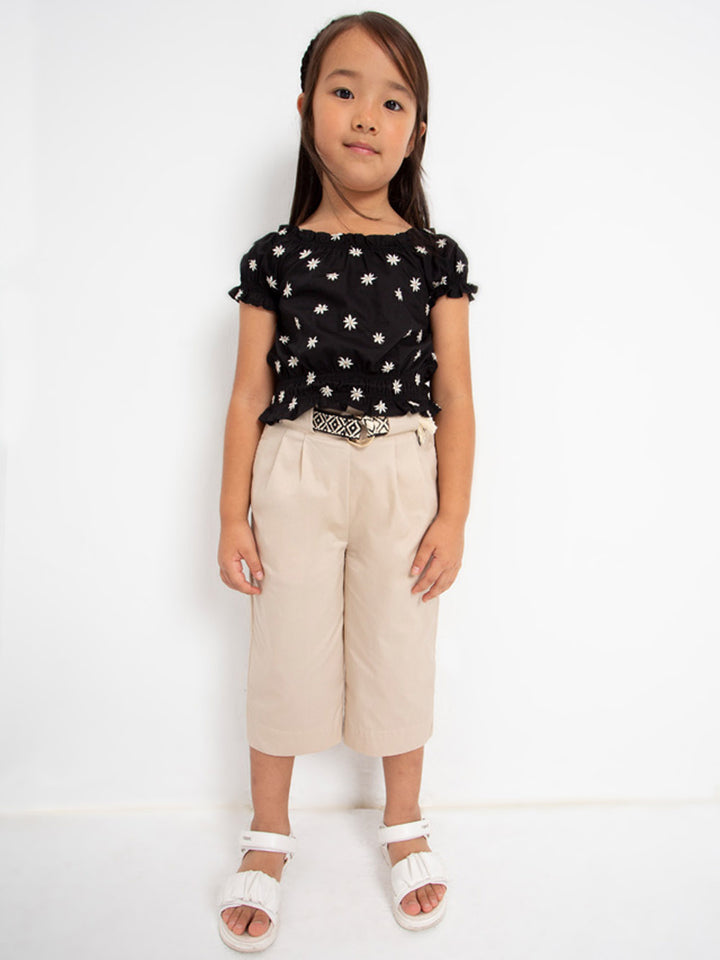 MAYORAL Blusa da bambina nera con ricami