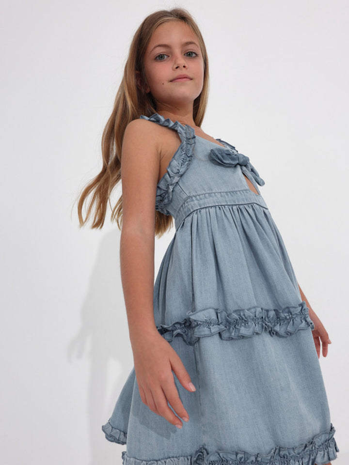 MAYORAL Abito bambina in blue denim