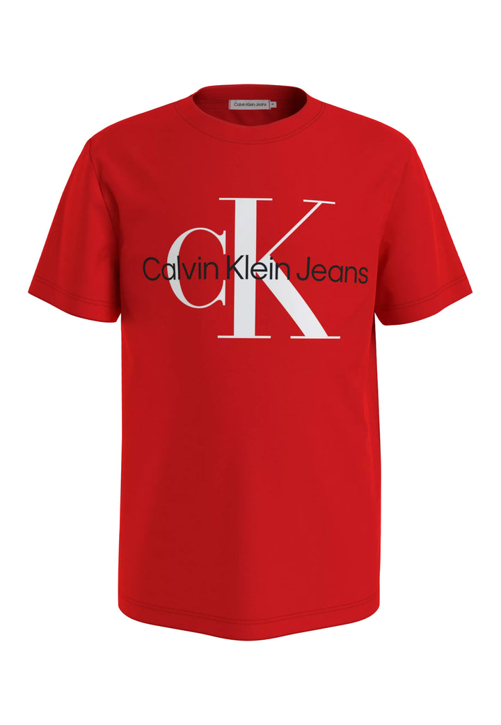 CALVIN KLEIN JEANS T-shirt Calvin Klein Bambini Unisex CK Monogram fiery red