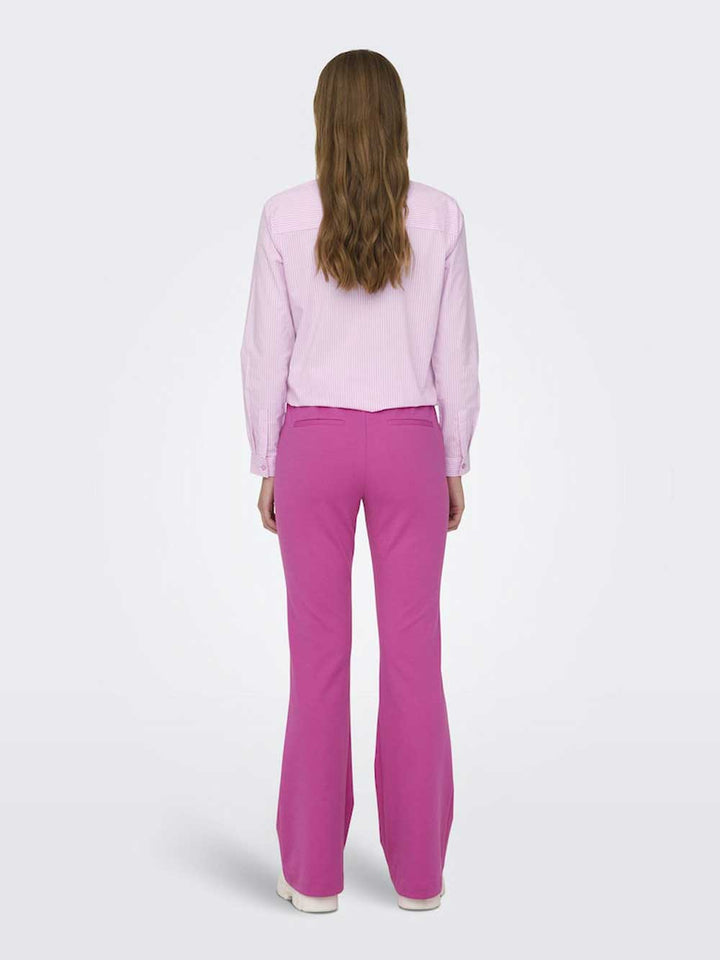 ONLY Peach pantalone tailleur a zampa fucsia